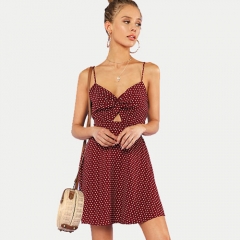 Twist Front Knot Back Cami Dress