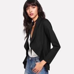 Shawl Collar Open Front Blazer