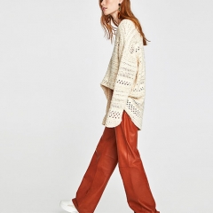 Retro Open Hollow Loose Sweater