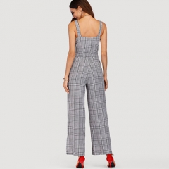 Plaid Suit For Retro Suit Jumpsuit