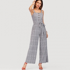 Plaid Suit For Retro Suit Jumpsuit