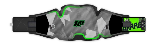 NP Surf Mirage Waist Kite and Windsurfing Harness, Gun Metal/Green, X-Large