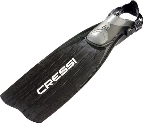 Cressi Master Frog Open Heel Scuba Dive Fins Black Medium/Large