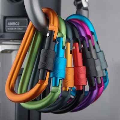 Cool88 5pcs Aluminum Carabiner D-ring Key Chain Clip Climbing Hook-- Random Color