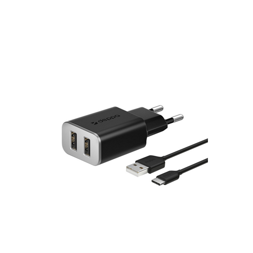 2 USB wall charger 2.4А, data cable Type-C