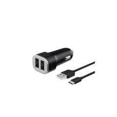 2 USB car charger 2.4А, micro USB data cable