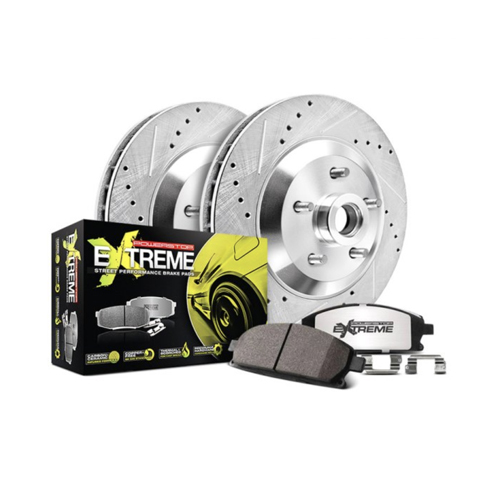 Power Stop® - 1-Click Street Warrior Z26 Drilled and Slotted Brake Kit