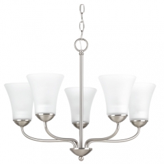 Classic Collection - 3 Light Chandelier With Etched Glass Shade - Progress Lighting