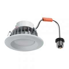 LED 4 inch Recessed Light With Interchangable Trim - 12 Watt - 50W Equiv - Dimmable - Baffled - 600 Lumens