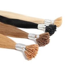 1B Remy Braziliaanse Steil Haar 20 Inch Ik Tip Human Hair Extensions 0.5G/Strengen Pure Kleur Tip Haar Europese Salon stijl