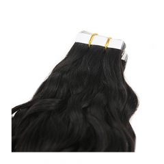 50 Gram Natuurlijke Zwarte Tape in Wave Hair Extensions Plakband Haar Extensions 20 Stks Per Pakket Lijm in Real haar