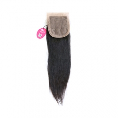 Basis Sluiting Braziliaanse Virgin Haar Human Straight 4X3.5 Zwitserse Kant met Gebleekte Knopen Gratis deel Stijl