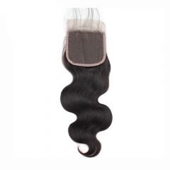 Haar Indian Body Wave Sluiting met Baby Haar 8-20 inch Remy Sluiting Natuurlijke Kleur Menselijk Haar Vetersluiting 1 ST alleen