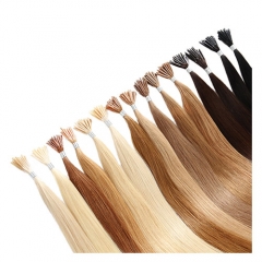 1B Remy Braziliaanse Steil Haar 20 Inch Ik Tip Human Hair Extensions 0.5G/Strengen Pure Kleur Tip Haar Europese Salon stijl