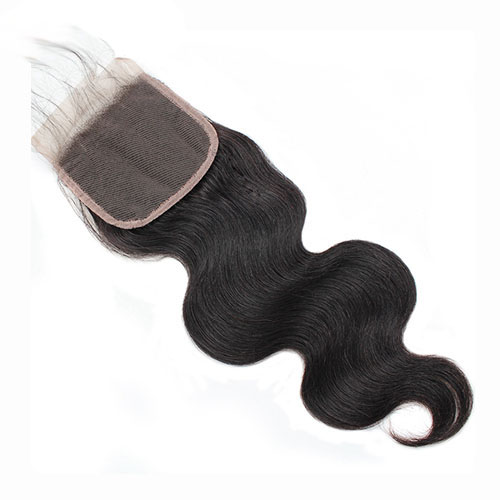 Haar Indian Body Wave Sluiting met Baby Haar 8-20 inch Remy Sluiting Natuurlijke Kleur Menselijk Haar Vetersluiting 1 ST alleen