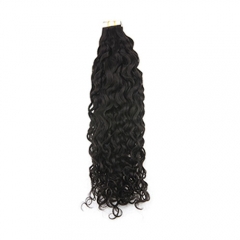 50 Gram Natuurlijke Zwarte Tape in Wave Hair Extensions Plakband Haar Extensions 20 Stks Per Pakket Lijm in Real haar