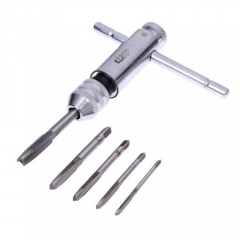 Prostormer t-handle ratchet tap wrench adjustable m3-m8 5pcs machinist tool screw Thread hand tool set