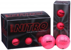 Nitro Maximum Distance Golf Ball (12-Pack), Pink