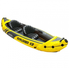 Intex Explorer K2 Kayak, 2-Person Inflatable Kayak Set with Aluminum Oars and High Output Air Pump