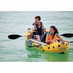 Intex Explorer K2 Kayak, 2-Person Inflatable Kayak Set with Aluminum Oars and High Output Air Pump