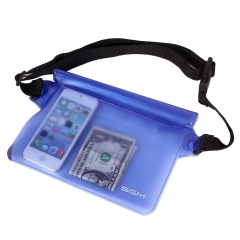 SGM (TM) Waterproof Pouch with Waist Strap for Beach/fishing/hiking - Protects Phones, Camera, Cash, Documents From Water, Sand, Dust and Dirt