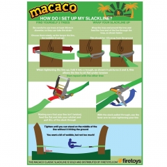 Macaco Slackline 52ft (16m) x 2in Incl Ratchet, Bag and 'How to Slackline' Booklet!