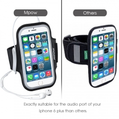 Mpow® Running Sport Sweatproof Armband Case + Key Holder for iPhone 5/5S/5C, iPod Touch 5, with Adjustable size, Safey Design, Suitable for Exercise,