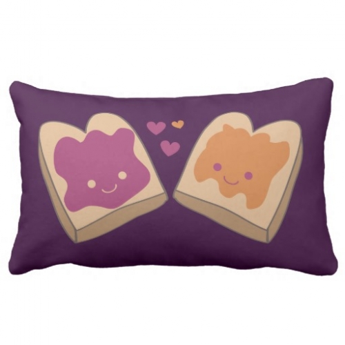 Kawaii PB&J American Mojo Throw Pillow