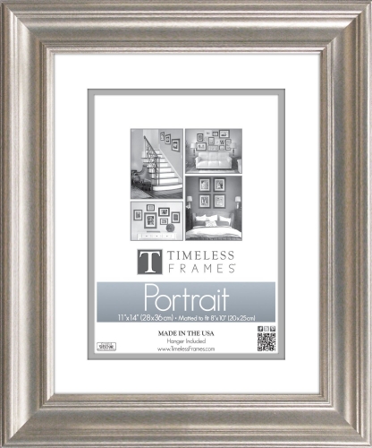 Timeless Frames Lauren Portrait Wall Photo Frame, 11 by 14-Inch, Pure White