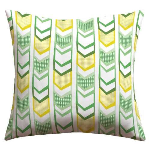 "Right Direction Lemon Lime" Outdoor Throw Pillow