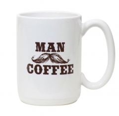 Smart Tart Mustache Man Coffee Mug, 15 oz