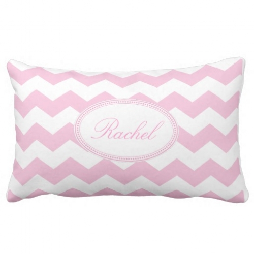 Pink Chevron Pattern Pillow