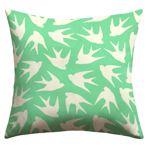 Maldonado "Birds Celadon" Outdoor Throw Pillow