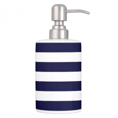 Navy Stripes Pattern Toothbrush Holder