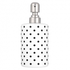 Small Black Polka dots white background Bathroom Set