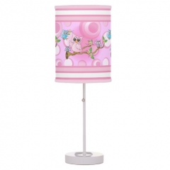 Pink Baby Owl Nursery Theme for Baby Table Lamp