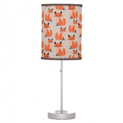 Woodland fox cute retro whimsical hipster foxes lamp