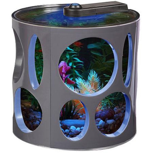 Aqua Culture 1.5-gal LED Fish Tank Resort Ideal for Bettas