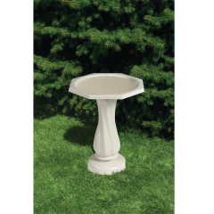 Allied Precision 290 Deluxe Non-Heated Bird Bath with Pedestal, Beige (Discontinued by Manufacturer)