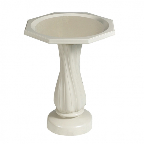 Allied Precision 290 Deluxe Non-Heated Bird Bath with Pedestal, Beige (Discontinued by Manufacturer)