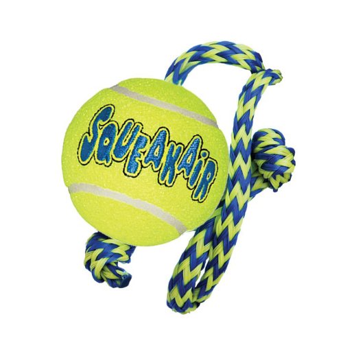 Air KONG Squeaker Ball with Rope Dog Toy