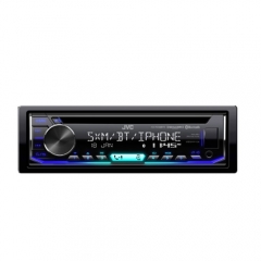 JVC® - Single DIN CD/AM/FM/MP3/WMA/AAC/FLAC Receiver with Built-In Bluetooth, SiriusXM Ready and Support