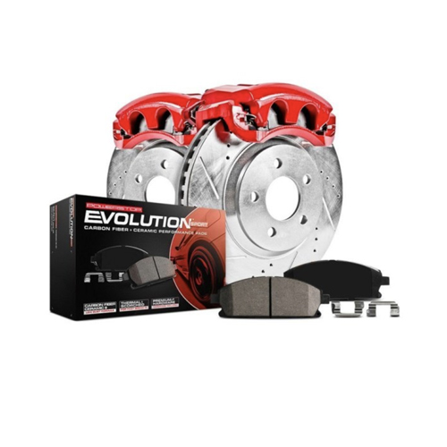 Power Stop® - 1-Click Z33 Evolution Sport Drilled and Slotted Brake Kit with Calipers