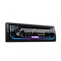 JVC® - Single DIN CD/AM/FM/MP3/WMA/AAC/FLAC Receiver with Built-In Bluetooth, SiriusXM Ready and Support