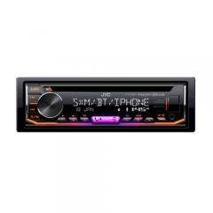 JVC® - Single DIN CD/AM/FM/MP3/WMA/AAC/FLAC Receiver with Built-In Bluetooth, SiriusXM Ready and Support