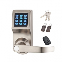 HAIFUAN Digital Door Lock,Unlock with Remote Control, M1 Card, Code and Key,Handle Direction Reversible