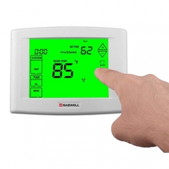 7 days Programmable Touch Screen Thermostat for Home, With Large Digital Display,Easy to Read , Dual powered,3 Heat 2 Cool,Saswell SAS6000UTK-7