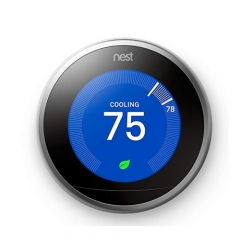 Nest (T3007ES) Learning Thermostat, Easy Temperature Control for Every Room in Your House, Stainless Steel (Third Generation), Works with Alexa