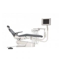 DCI Swing Mount Pole w/Auto Dental Unit & Light Pole, Gray PN DS4050