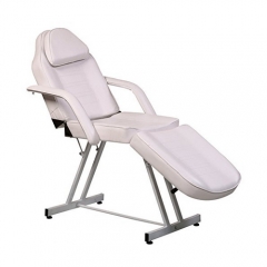 ColdBeauty White Adjustable Salon Barber Massage Beauty Bed with Hydraulic Stool Facial Acupuncture Chair